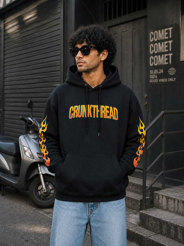Relaxed Fit Drop Shoulder Hoodie - Crunk Thread