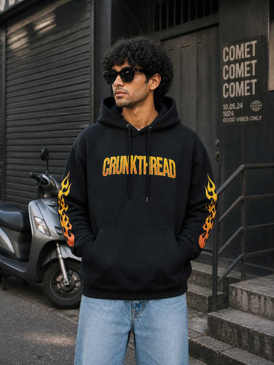 Relaxed Fit Drop Shoulder Hoodie - Crunk Thread