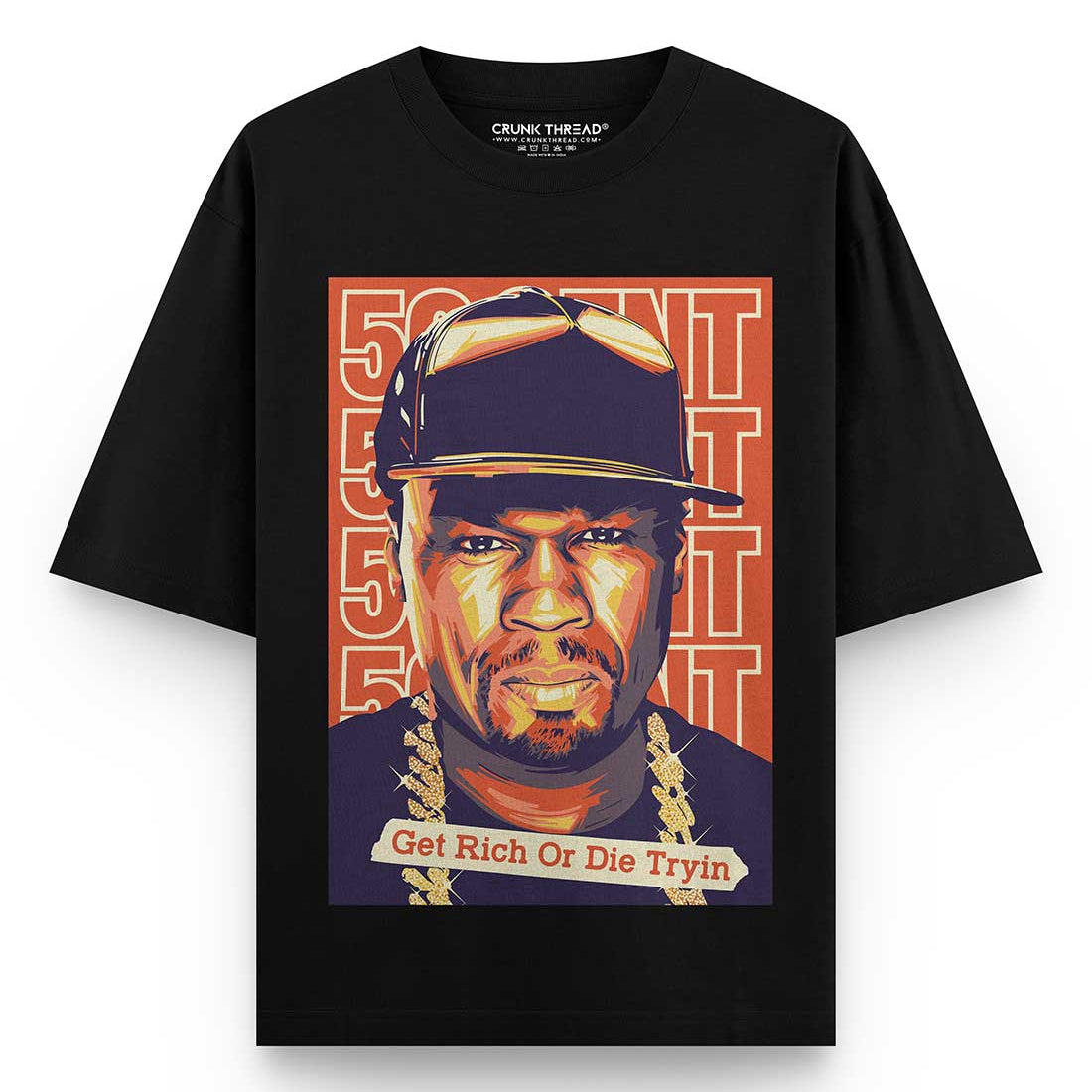 50 Cent Graphic Oversized T-shirt