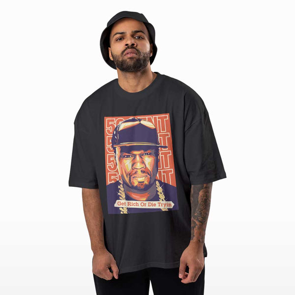 50 Cent Graphic Oversized T-shirt