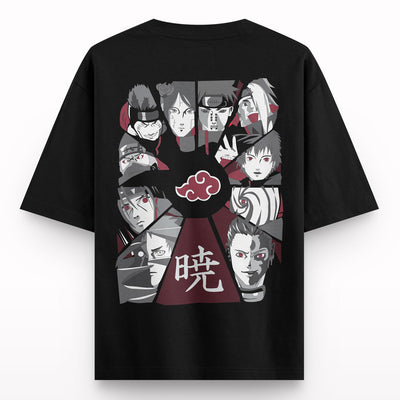 AKATSUKI-BACK-OVERSIZED-T-SHIRT - Crunk Thread