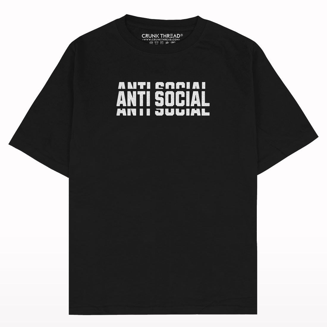 Anti Social Oversized T-shirt - Crunk Thread
