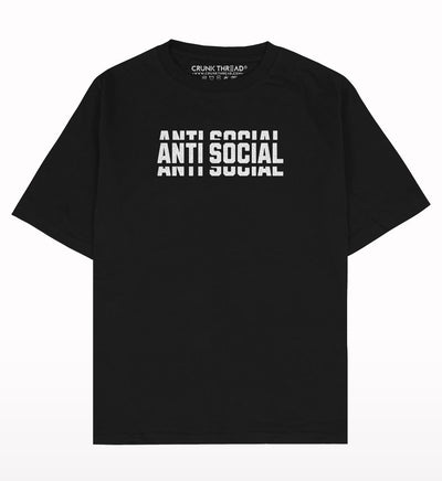 Anti Social Oversized T-shirt - Crunk Thread