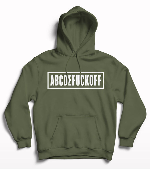 Abcdefuckoff Hoodie Olive green