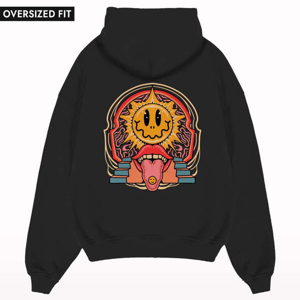 Acid Trippy Oversized Hoodie - Crunk Thread