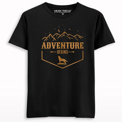 Adventure Begins Print T-shirt