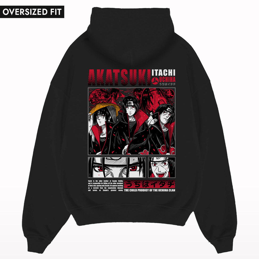Akatsuki-Itachi-back-oversized-hoodie - Crunk Thread