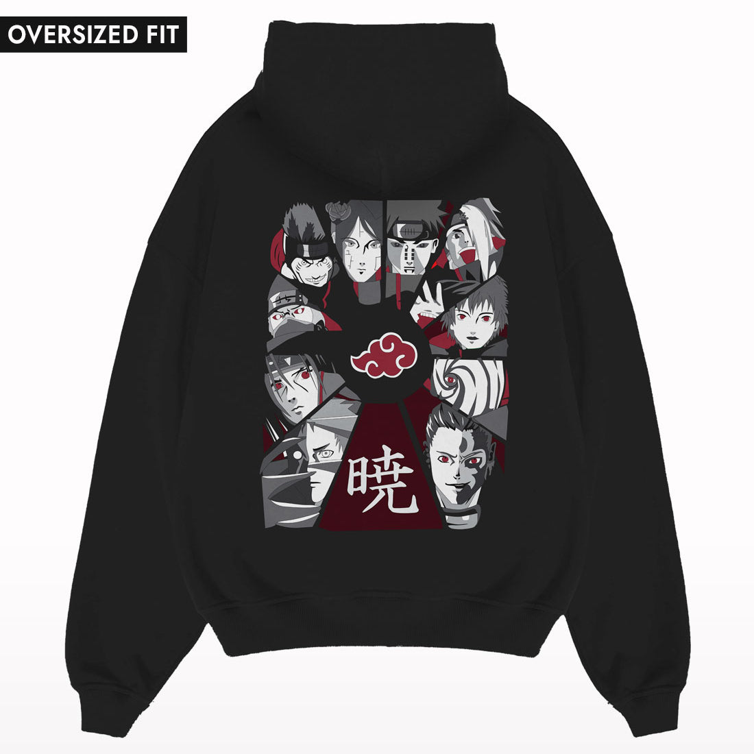 Akatsuki-group-anime-back-oversized-hoodie - Crunk Thread