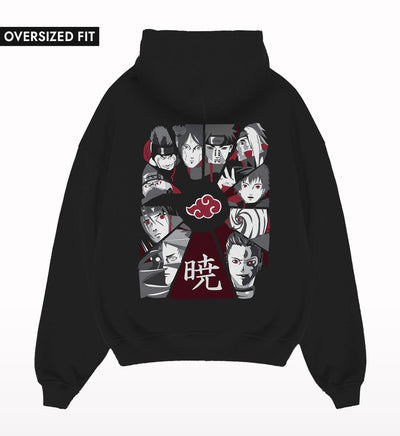 Akatsuki-group-anime-back-oversized-hoodie - Crunk Thread