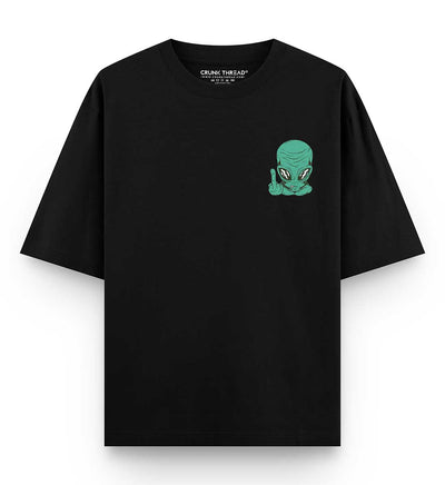 Alien abduction space oversized T-shirt