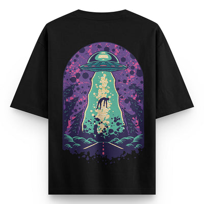 Alien abduction space oversized T-shirt