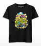 Alien on psychedelic mushroom T-shirt