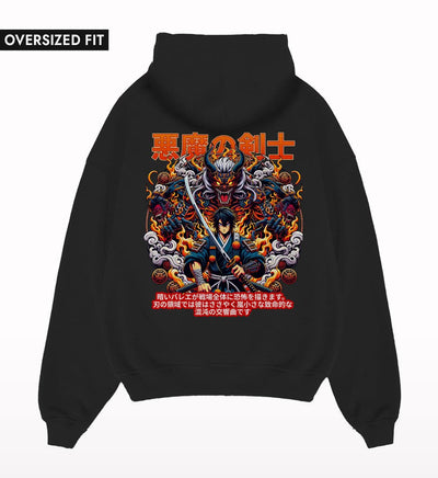 Anime Warrior Oversized Hoodie - Crunk Thread