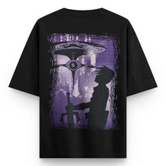 Anime Front and Back Oversized Printed T-shirt