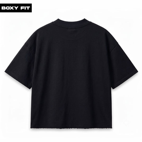 BLACK-PLAIN-BOXY-FIT-BACK - Crunk Thread