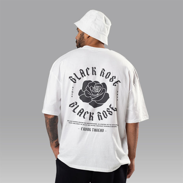 Black Rose Oversized T-shirt - Crunk Thread
