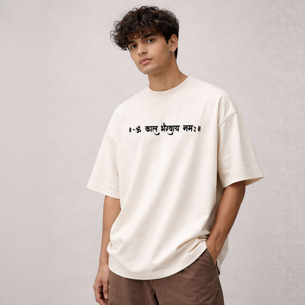 Bhairav-oversized-t-shirt-front-off-white - Crunk Thread