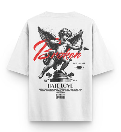 Broken Hate Love Oversized T-shirt
