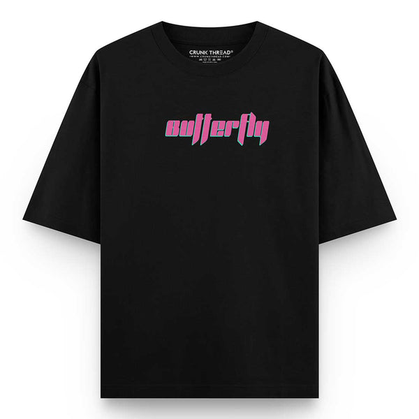 Butterfly-Y2k-Graphic-Oversized-T-shirt-front - Crunk Thread