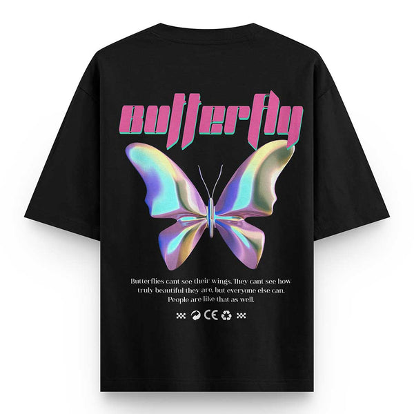 Butterfly-Y2k-Graphic-Oversized-T-shirt - Crunk Thread