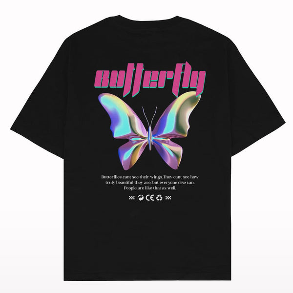 Butterfly Y2k Graphic Oversized T-shirt - Crunk Thread