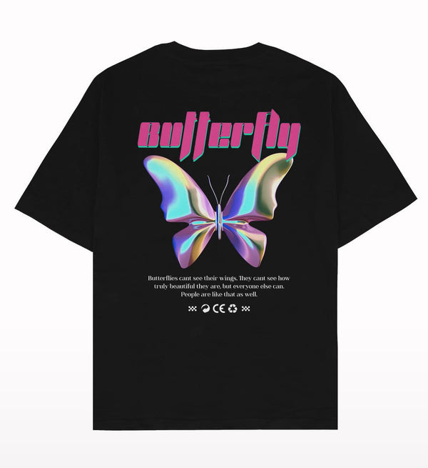 Butterfly Y2k Graphic Oversized T-shirt b