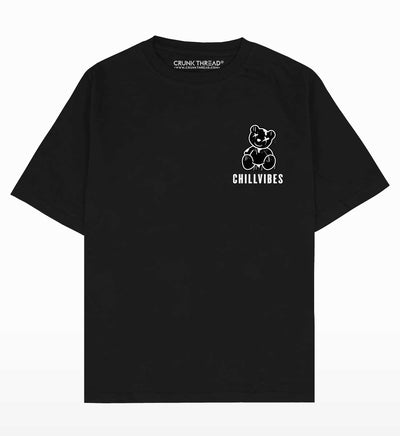 Chill Vibes Teddy Bear Oversized T-shirt - Crunk Thread