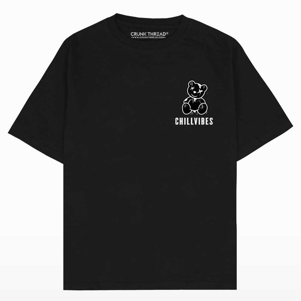 Chill Vibes Teddy Bear Oversized T-shirt - Crunk Thread