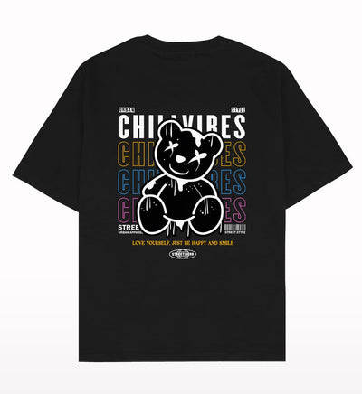 Chill Vibes Teddy Bear Oversized T-shirt - Crunk Thread