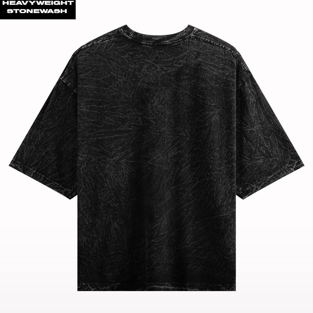 Anxiety Skull Gun Floral stonewash Oversized T-shirt.