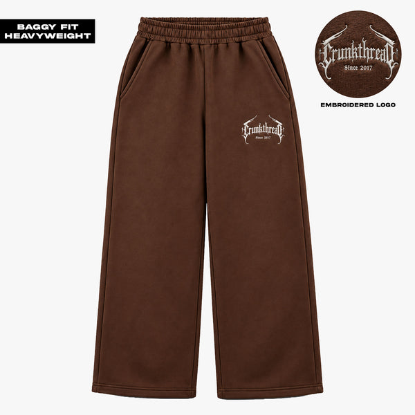 Crunk Thread Embroidered Logo Baggy Sweatpants