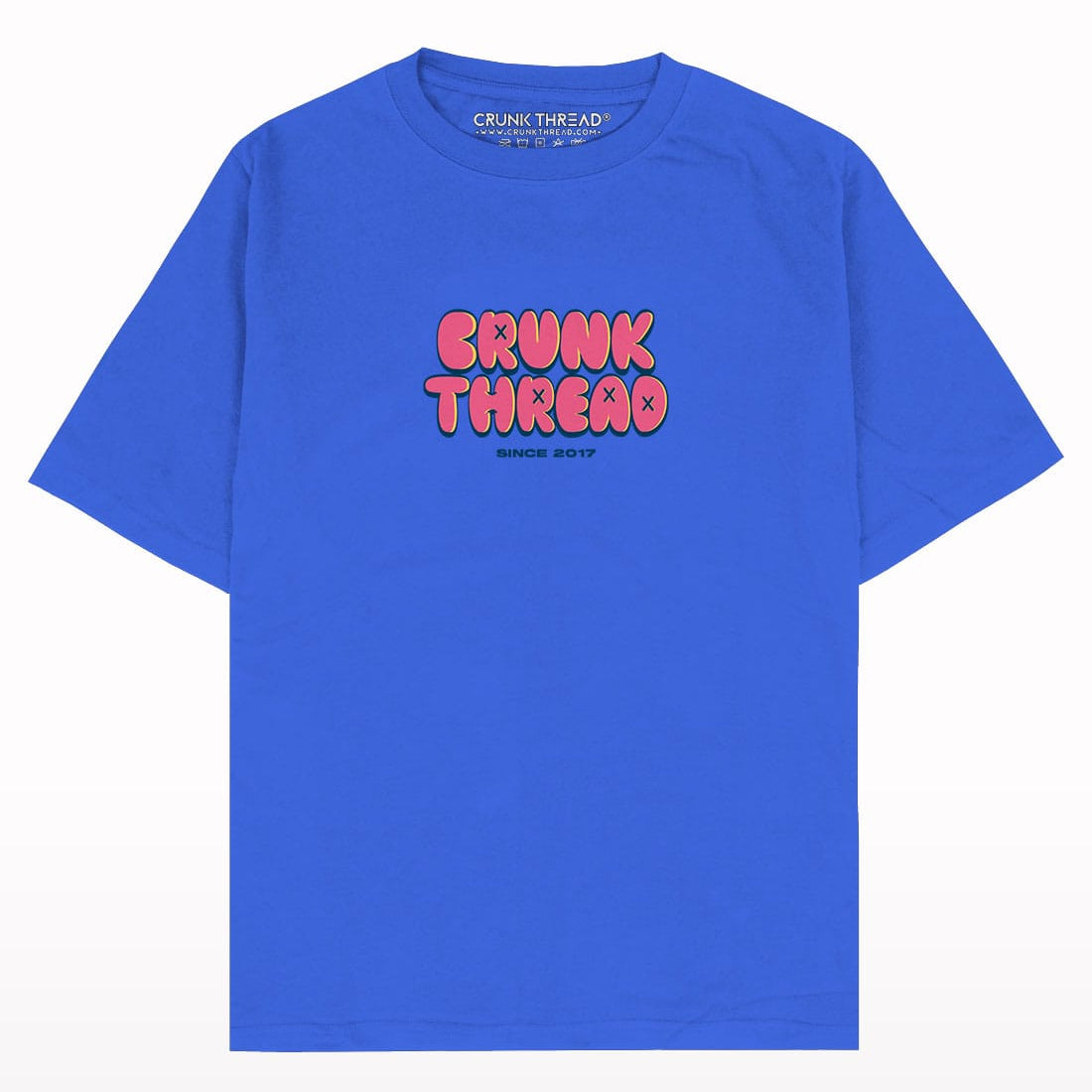 Crunk Thread Skull Graffiti Oversized T-shirt.