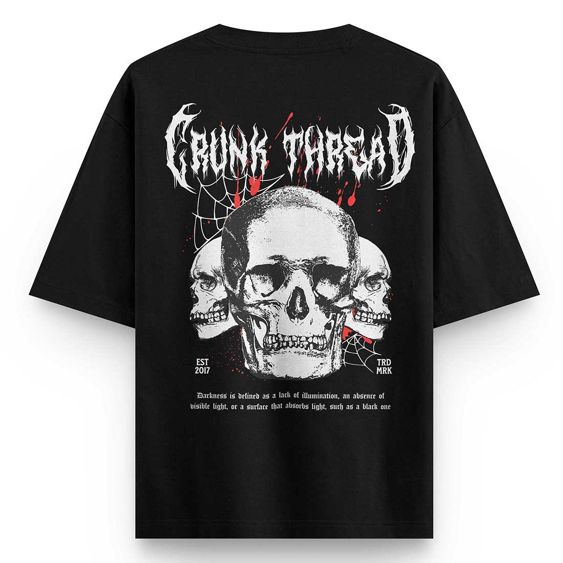 Crunk Thread Tri Skull Oversized T-shirt