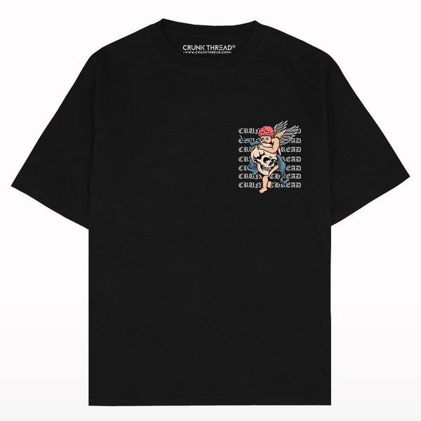 Cupid & Skull Oversized T-shirt - Crunk Thread