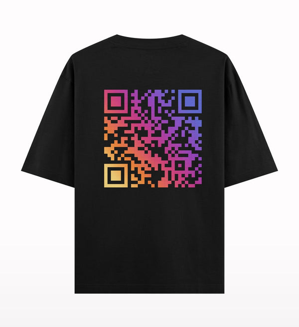 Custom QR Code Oversized T-shirt back