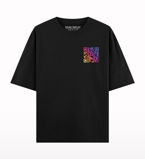 Custom QR Code Oversized T-shirt front