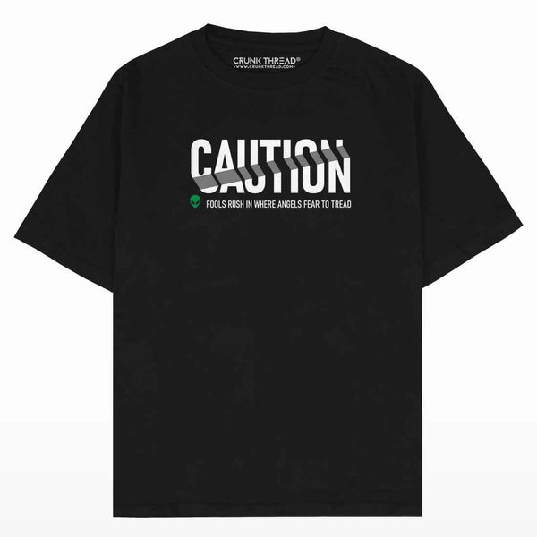 Caution Oversized T-shirt - Crunk Thread