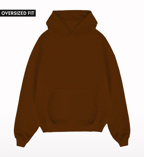 Plain Chocolate Brown Oversized Hoodie