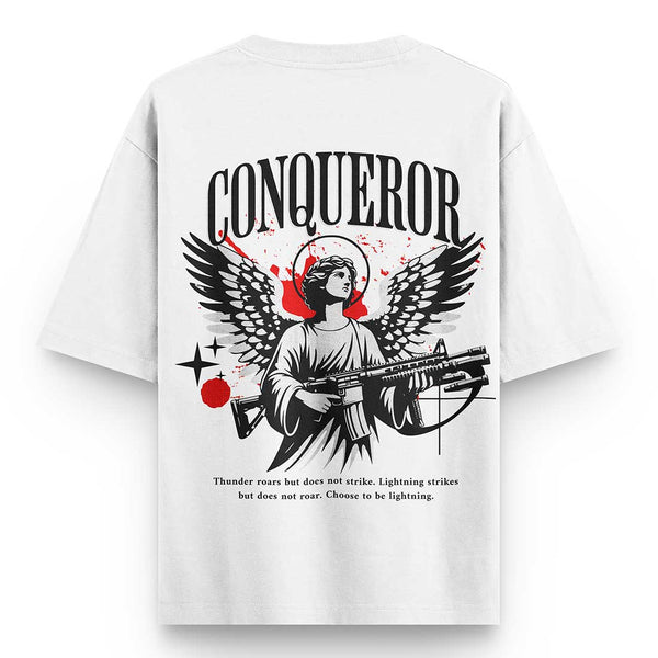 Conqueror Oversized T-Shirt Back View | Crunk Thread