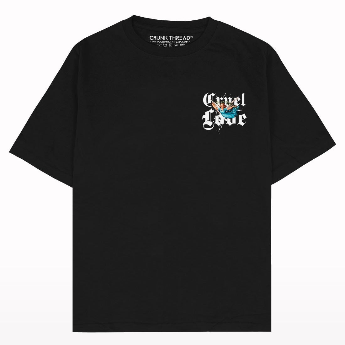 Cruel Love Oversized T-shirt - Crunk Thread