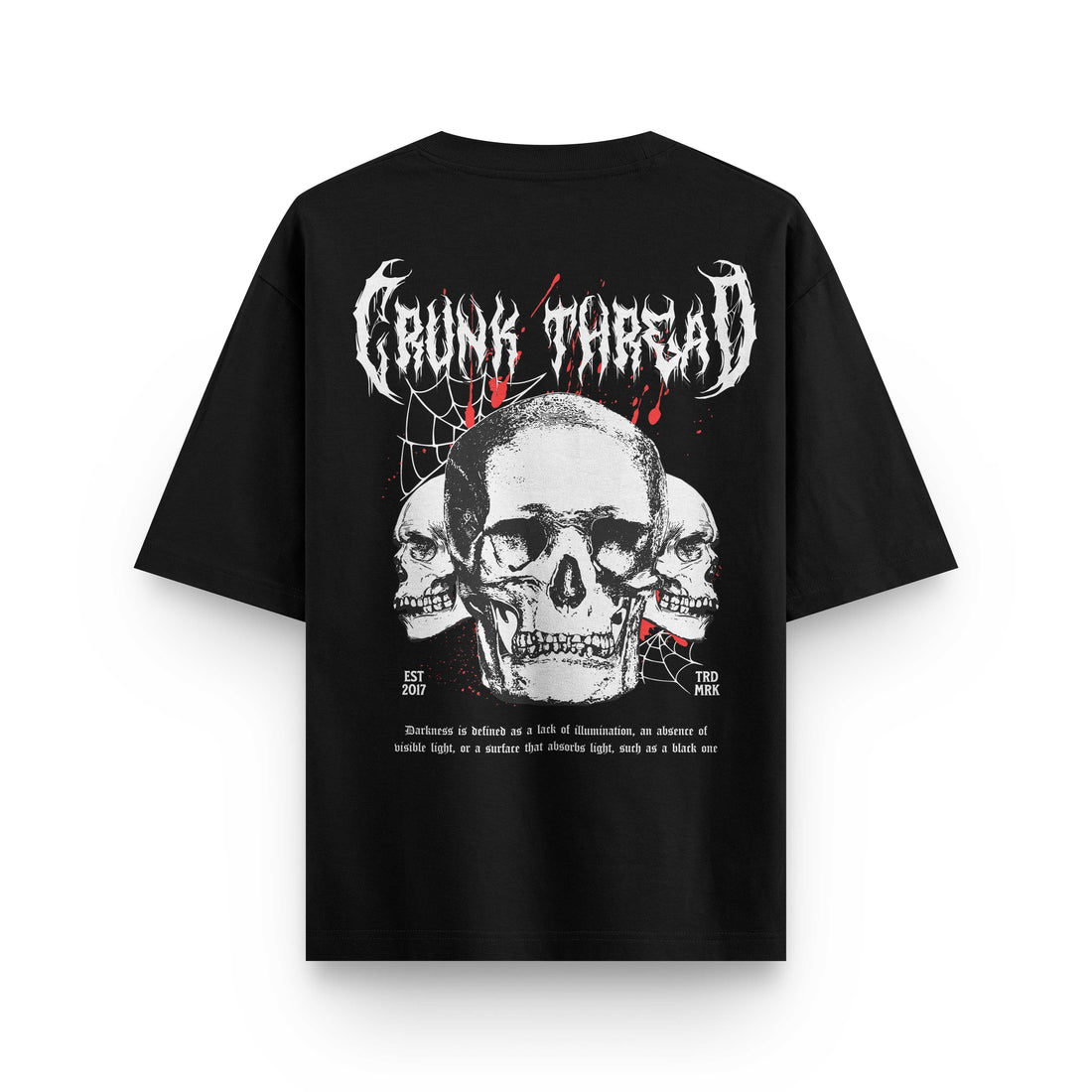 Crunk Thread Tri Skull Oversized T-shirt