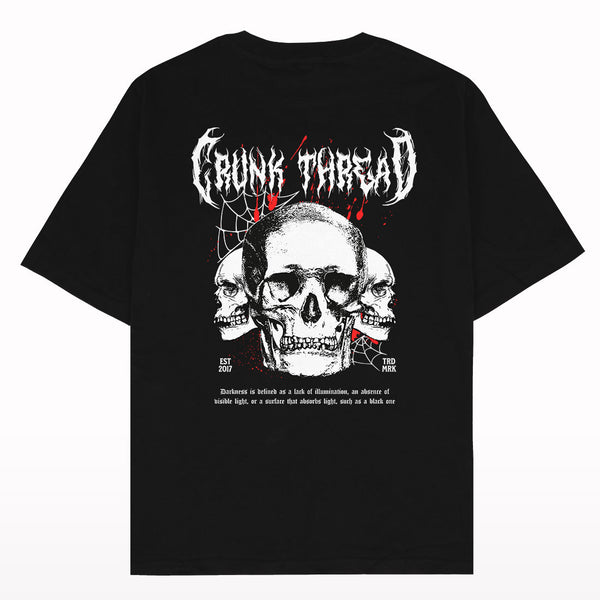 Crunk Thread Tri Skull Oversized T-shirt - Crunk Thread