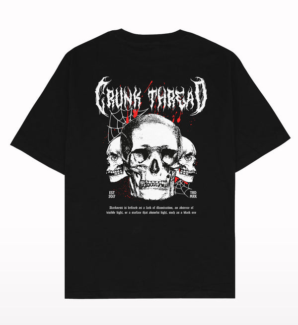 Crunk Thread Tri Skull Oversized T-shirt