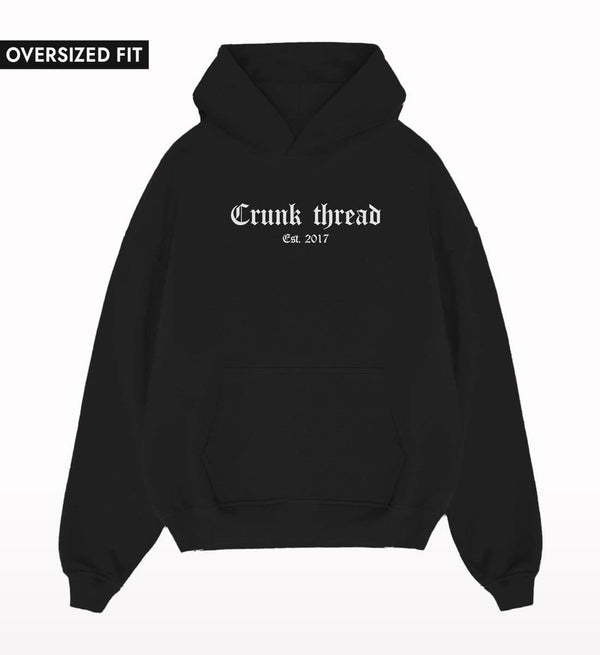 Crunk Thread Cross Skull Oversized Hoodie.