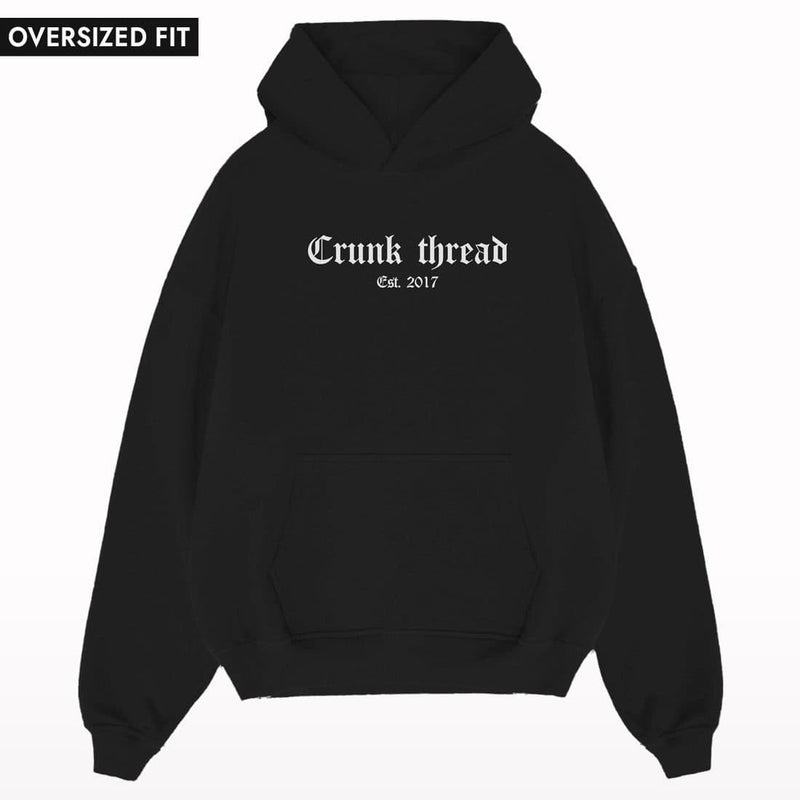 Crunk Thread Cross Skull Oversized Hoodie.