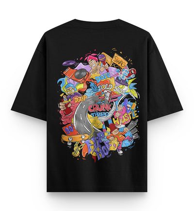 Crunk Thread Doodle Hip Hop Oversized T-shirt