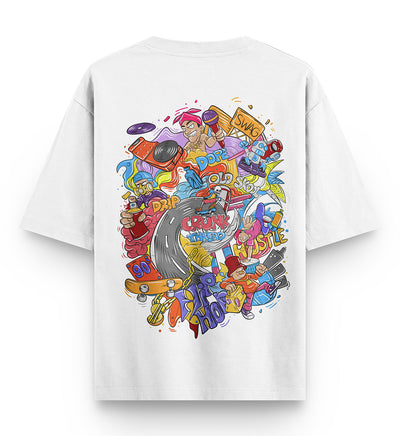 Crunk Thread Doodle Hip Hop Oversized T-shirt