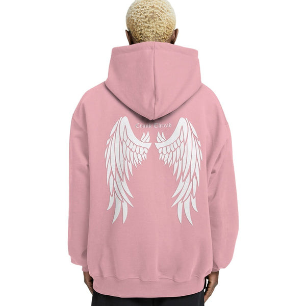 Crunk Thread Angel Wings Relaxed Fit Drop Shoulder Hoodie - Crunk Thread