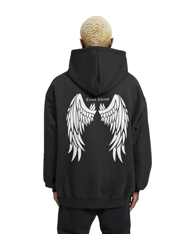 Crunk Thread Angel Wings Relaxed Fit Drop Shoulder Hoodie - Crunk Thread