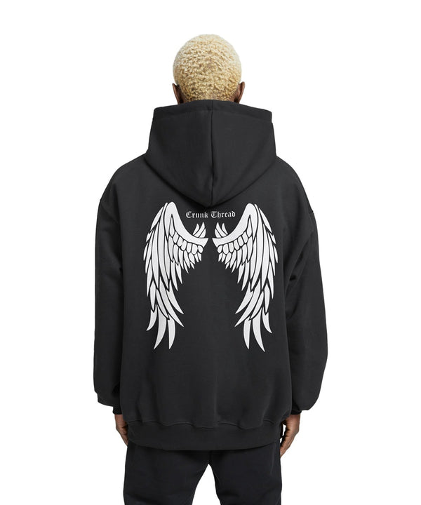 Crunk Thread Angel Wings Relaxed Fit Drop Shoulder Hoodie